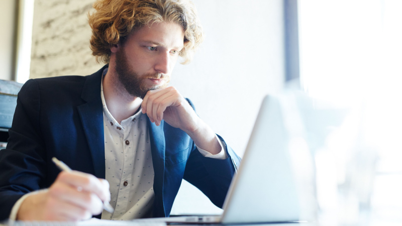 grad student focused on writing dissertation